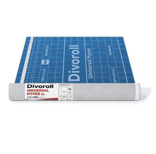 Bramac Divoroll UNIVERSAL HYPER 2s reflektív páraáteresztő tetőfólia dupla ragasztósávval 150 g/m2