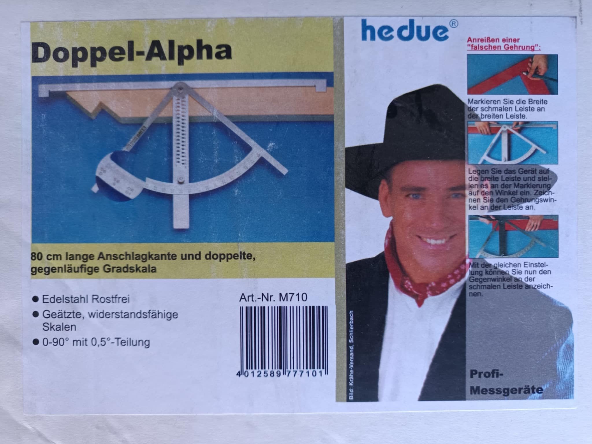 Dupla Alpha vinkli állítható derékszög Hedue - Image 4